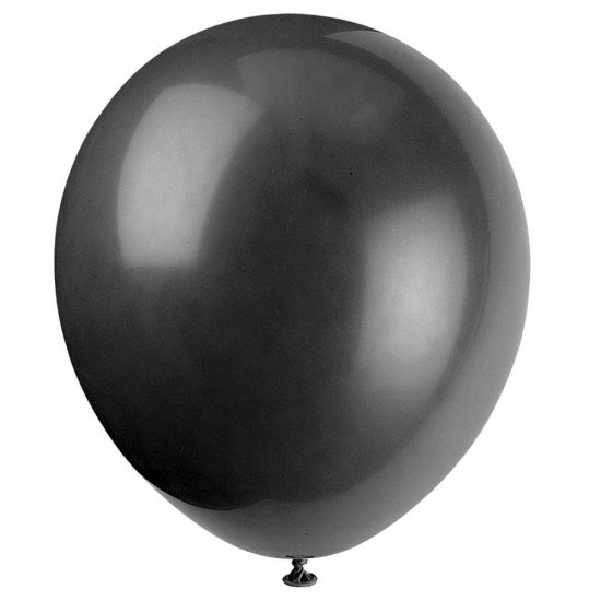 P1050BL 12" Balloon Black (12pcs) - Click Image to Close