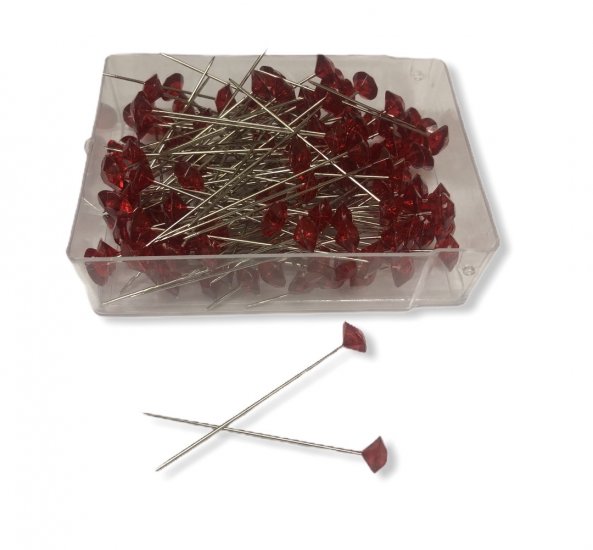 8.5MM RED DIAMOND PINS, 2.0" L 144PCS - Click Image to Close