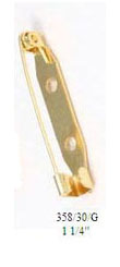 358-30-G 1 1/4" PIN BACK (GOLD)